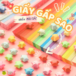Giấy Gấp Sao 540 Tờ Dài 24cm, Nhiều Màu Sắc Nhiều Sự Lựa chọn, Giấy gấp sao Origami