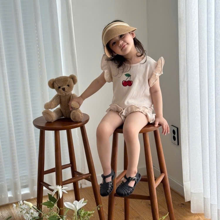 (HÀNG CÓ SẴN)-QCCC- Set bộ đồ cherry mặc đi chơi ở nhà đều đẹp cover Hàn Quốc hàng quảng châu cho bé gái 9-16kg