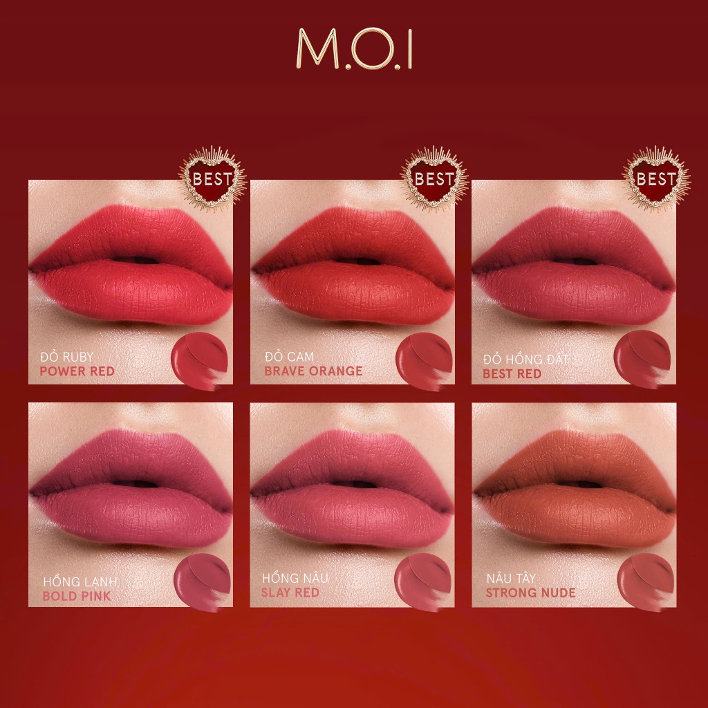 Ảnh Son môi lì cao cấp Queen Of Rose MOI Cosmetics 2.7gr 2