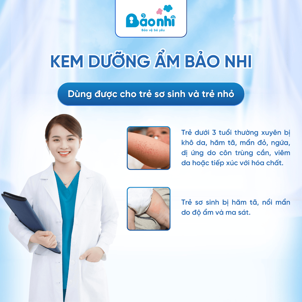Kem Dưỡng Ẩm  Bảo Nhi Giúp Dịu Da , Giảm Ngứa Nhanh , Nứt Nẻ , Dịu Vết Muỗi , Côn Trùng Đốt ,Hăm Da
