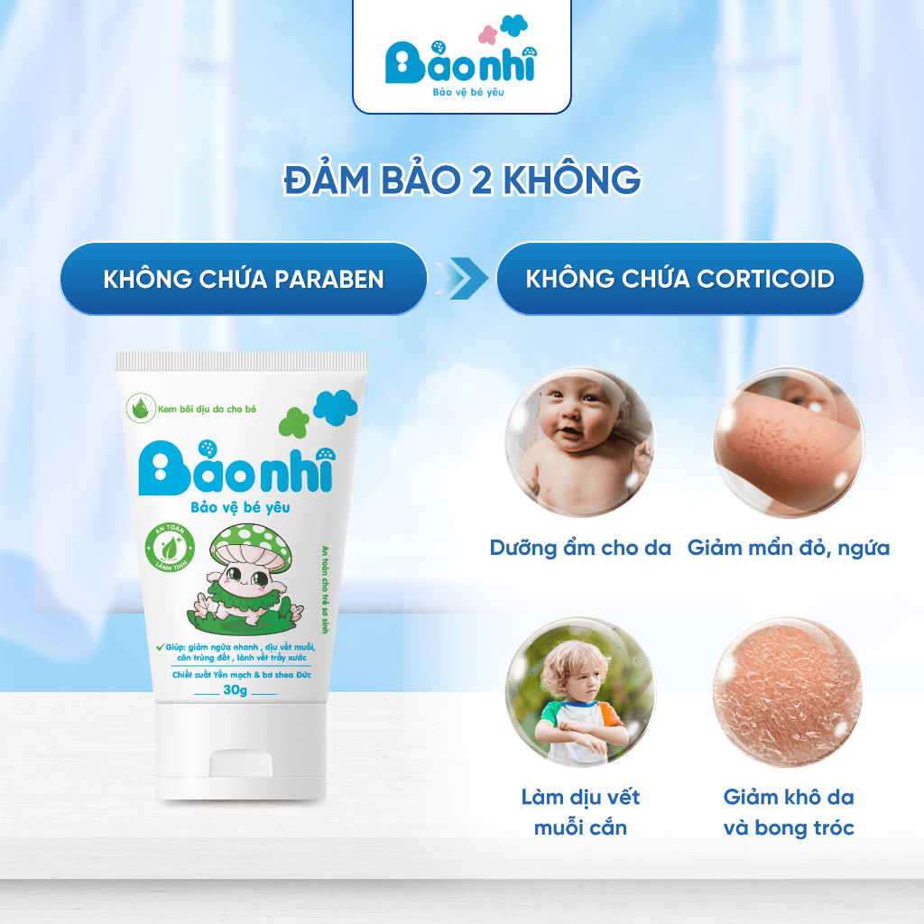Kem Dưỡng Ẩm  Bảo Nhi Giúp Dịu Da , Giảm Ngứa Nhanh , Nứt Nẻ , Dịu Vết Muỗi , Côn Trùng Đốt ,Hăm Da