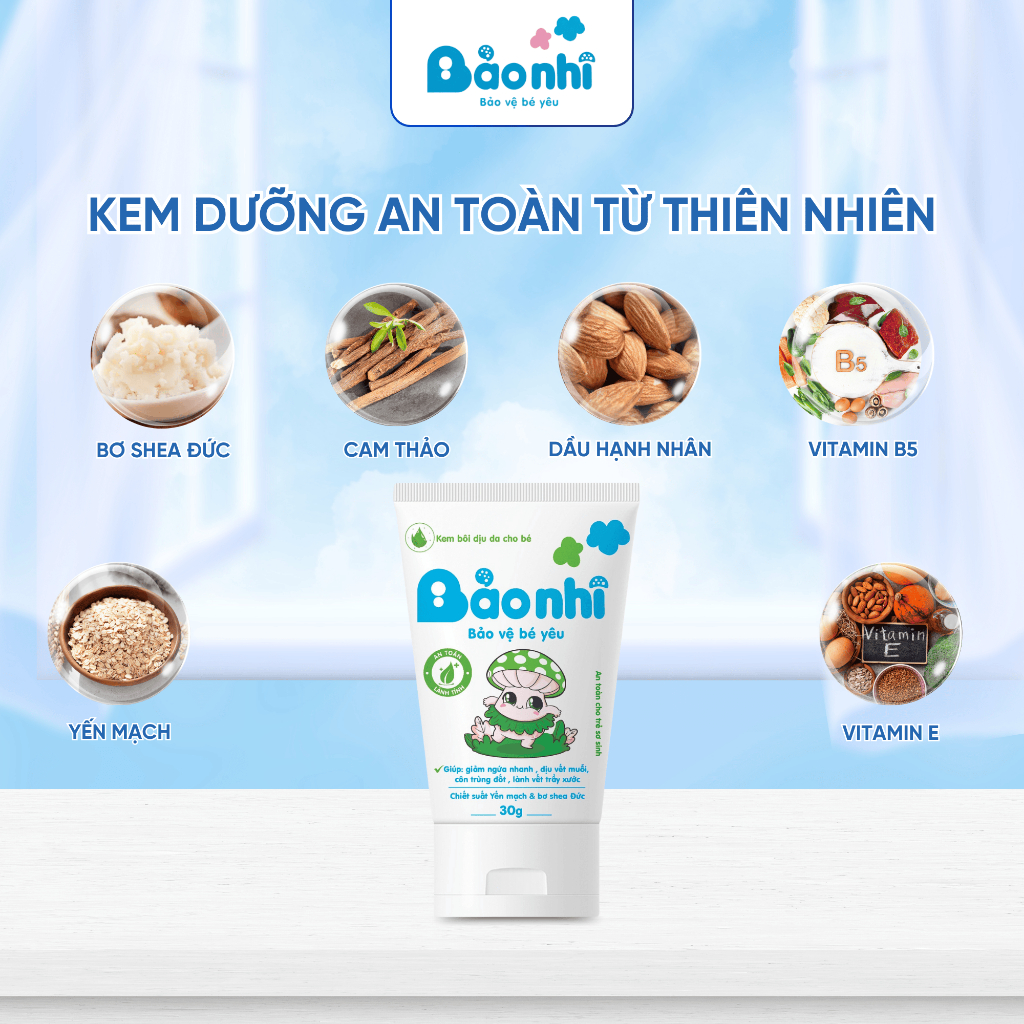 Kem Dưỡng Ẩm  Bảo Nhi Giúp Dịu Da , Giảm Ngứa Nhanh , Nứt Nẻ , Dịu Vết Muỗi , Côn Trùng Đốt ,Hăm Da