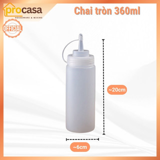 Bình Nhựa Đựng Tương, Sirup, Nước Sốt, Chai lọ đựng siro - Có Vạch Chia - tròn - vuông
