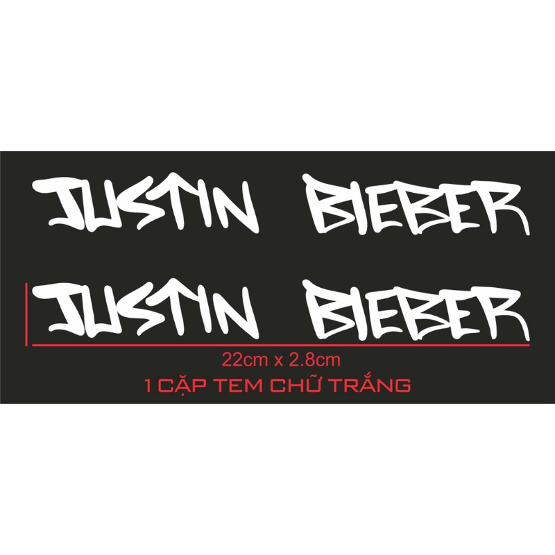 tem justin bieber ( giá 1 cặp )