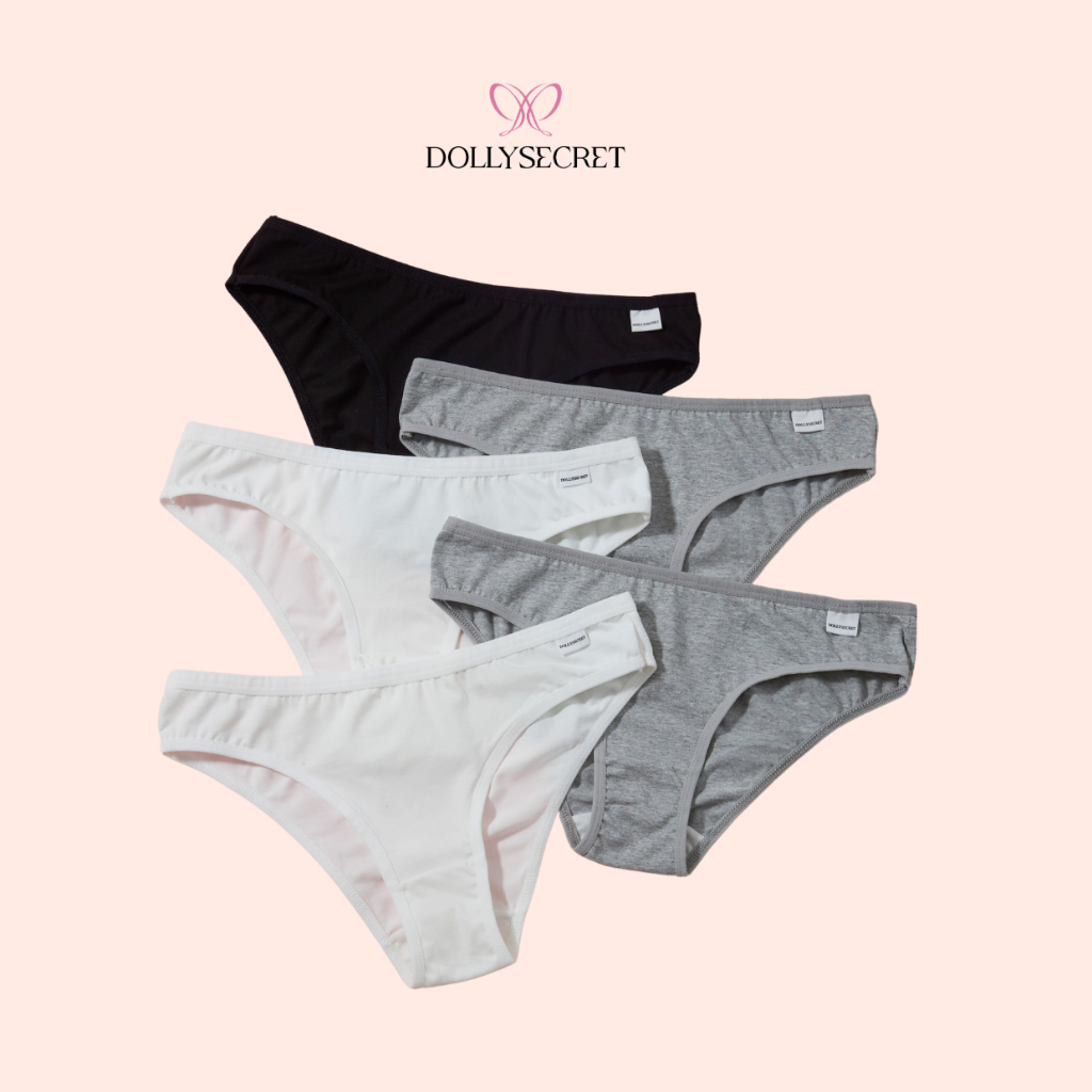 Quần Lót Cotton Kháng Khuẩn DOLLY SECRET Quần Lót Nữ 3 Màu Basic DS02