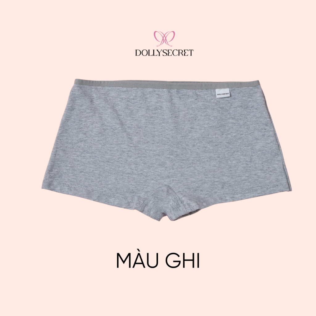 Quần chip đùi cotton siêu mềm mại thoáng mát DOLLY SECRET OFFICIAL. Quần boxer quần bảo hộ mặc trong váy DS08