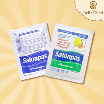 Cao Dán SALONPAS - Gói 10 miếng - Miếng dán giảm đau nhứt mỏi cơ - Hisamitsu