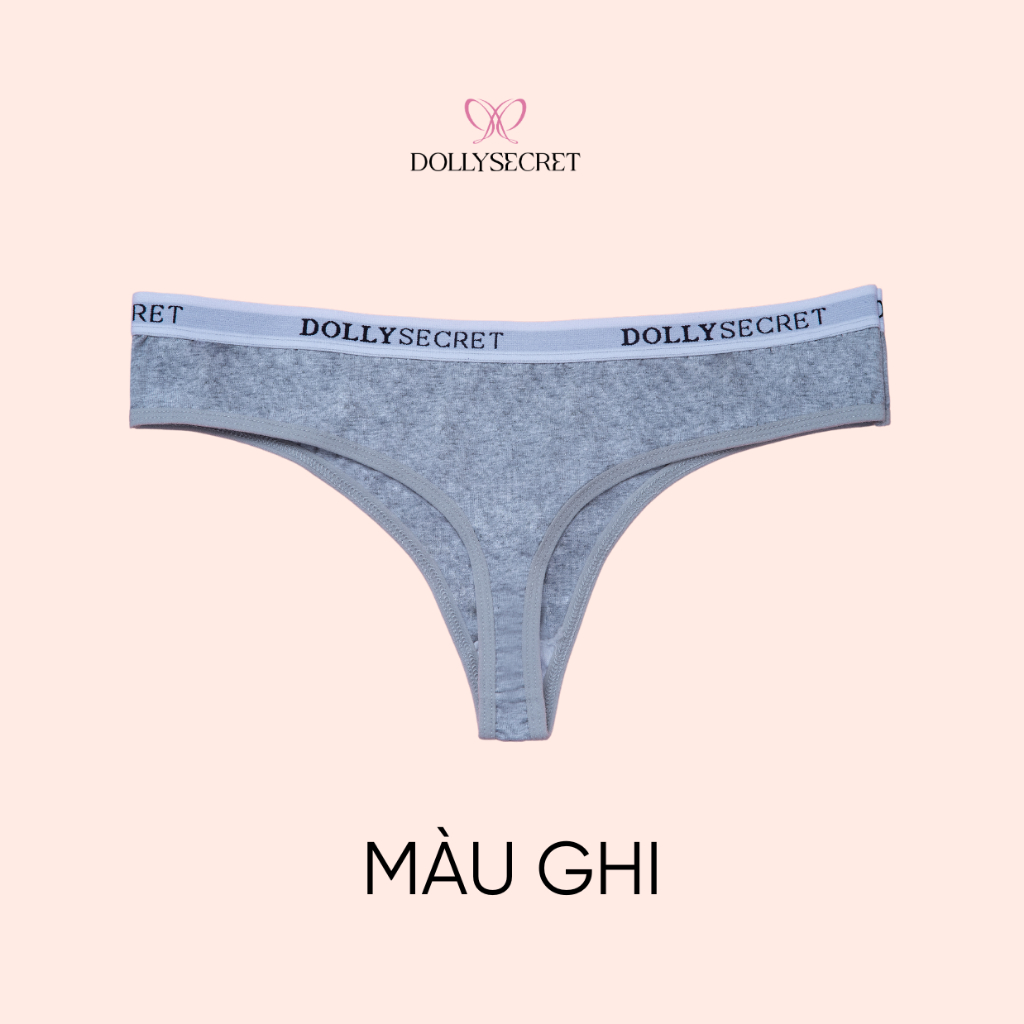 Quần Lót Lọt Khe Nữ Cotton Cạp Chữ DOLLY SECRET Quần Lót Dáng Sexy Gợi Cảm Đi Biển Dáng Sporty DS10
