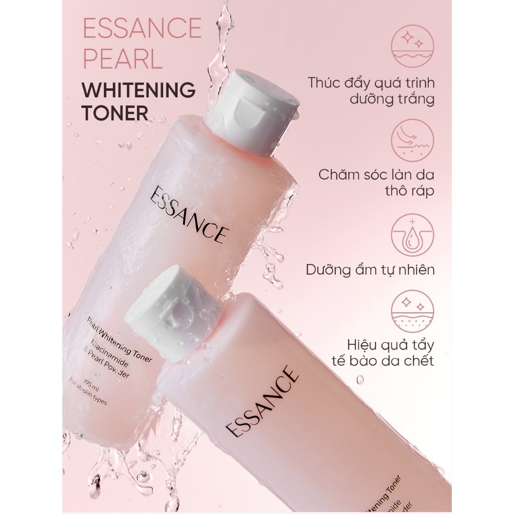Ảnh Nước dưỡng da cấp ẩm hỗ trợ mềm mịn trắng da Essance Pearl Whitening Toner 195ml 3
