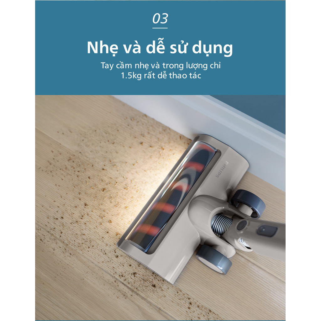 Máy Hút Bụi Không Dây Dạng Cán Philips XC2011 - Hàng Chính Hãng - Bảo Hành 24 Tháng