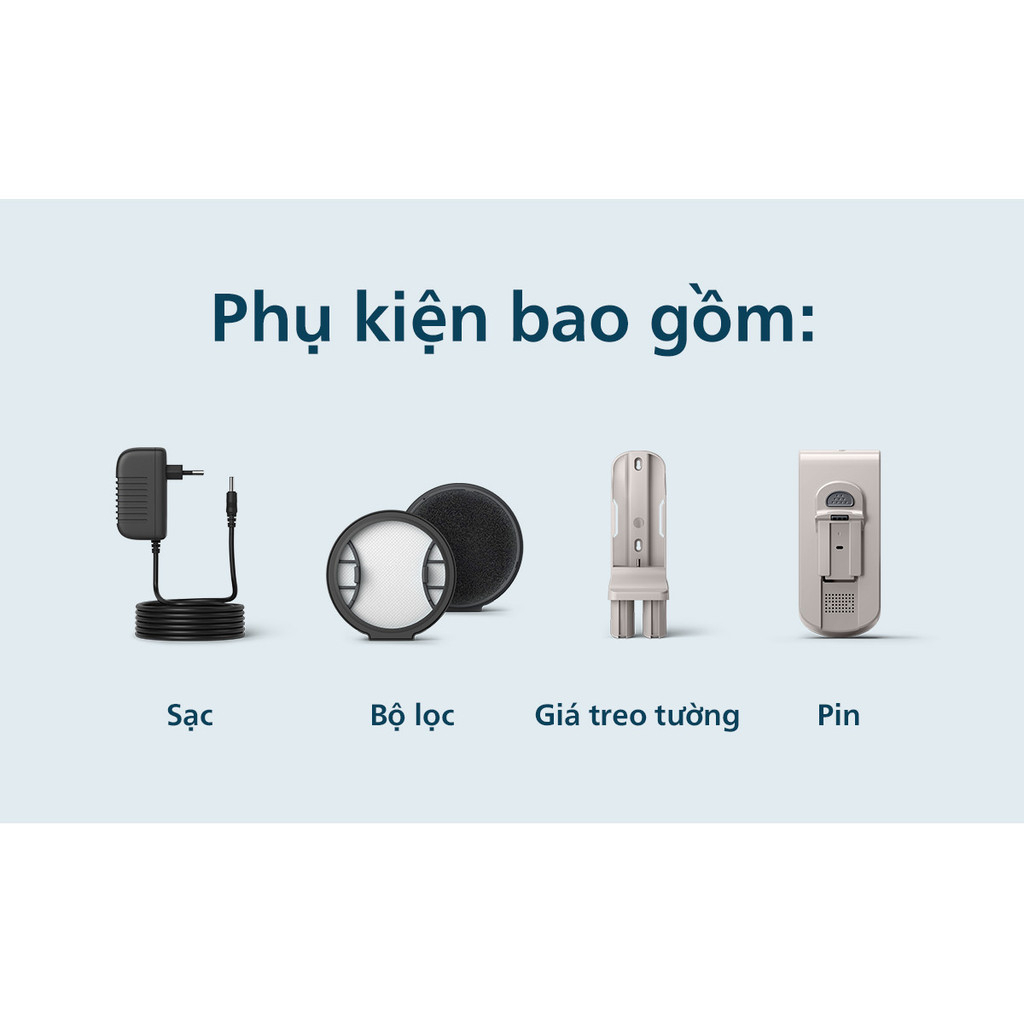 Máy Hút Bụi Không Dây Dạng Cán Philips XC2011 - Hàng Chính Hãng - Bảo Hành 24 Tháng