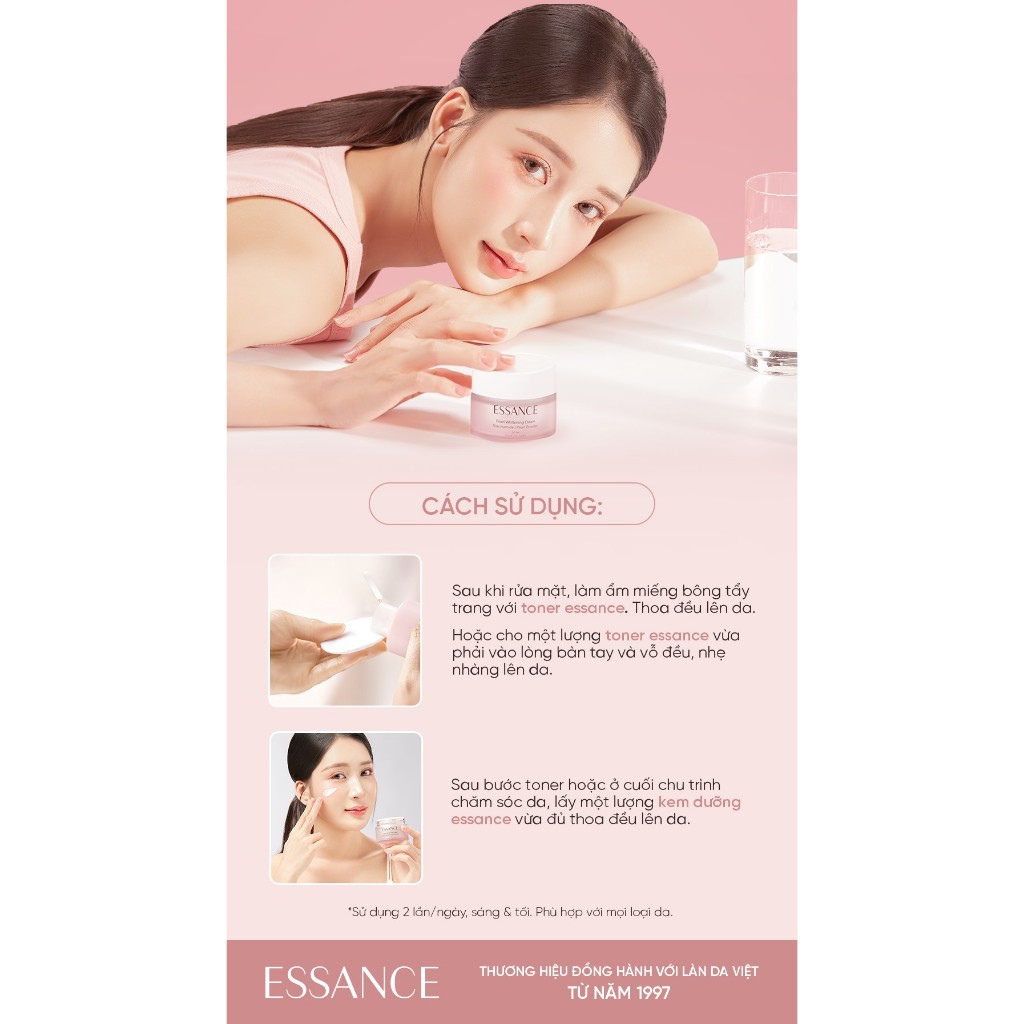 Ảnh Bộ đôi cấp ẩm dưỡng trắng mềm mịn da trắng sáng rạng rỡ Essance Pearl Whitening 4