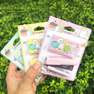 Máy dập gim mini, vỉ dập gim mini kèm hộp đạn gim số 10, dập gim mini cute