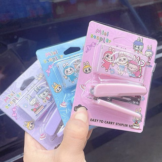 Máy dập gim mini, vỉ dập gim mini kèm hộp đạn gim số 10, dập gim mini cute