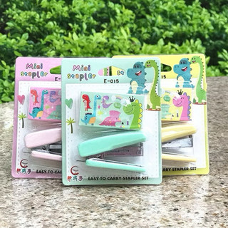 Máy dập gim mini, vỉ dập gim mini kèm hộp đạn gim số 10, dập gim mini cute