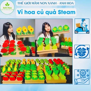 Vỉ hoa quả Steam, trang trí mầm non , steam mầm non, mô hình nông trại ,rau củ quả - Xưởng mầm non anh hoa
