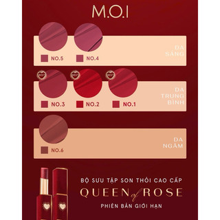 Son Thỏi Lì QUEEN OF ROSE MOI Cosmetics Hồ Ngọc Hà