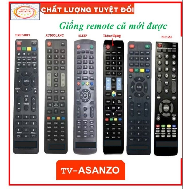 Remote điều khiển tivi Asanzo các loại. Bảo hành 12 tháng | Shopee Việt Nam