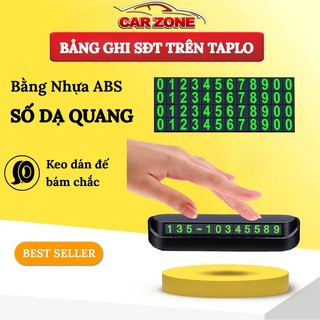 Bảng Số Điện Thoại Ô Tô Gắn Taplo Xe Hơi Có Dạ Quang VERSION 3