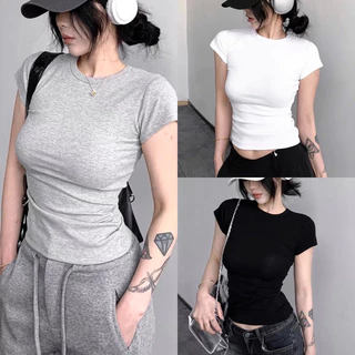 Áo Nữ Thắt Eo Ôm Body Chất Thun Cotton MỊN Hàn Quốc Co Dãn Mát Mẻ NT