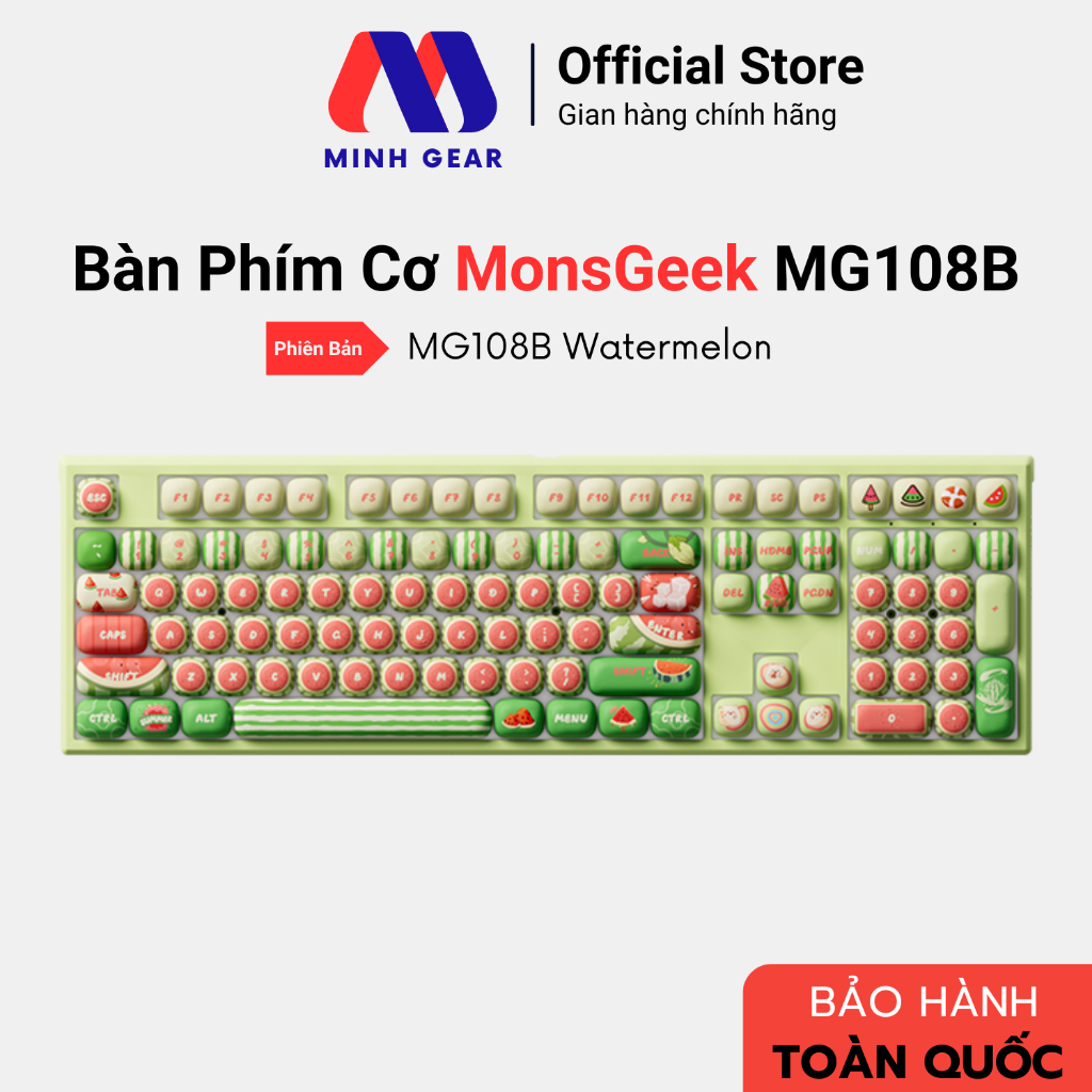 Bàn phím cơ MonsGeek MG108B Watermelon (RGB / Hotswap / Piano Pro SW ...