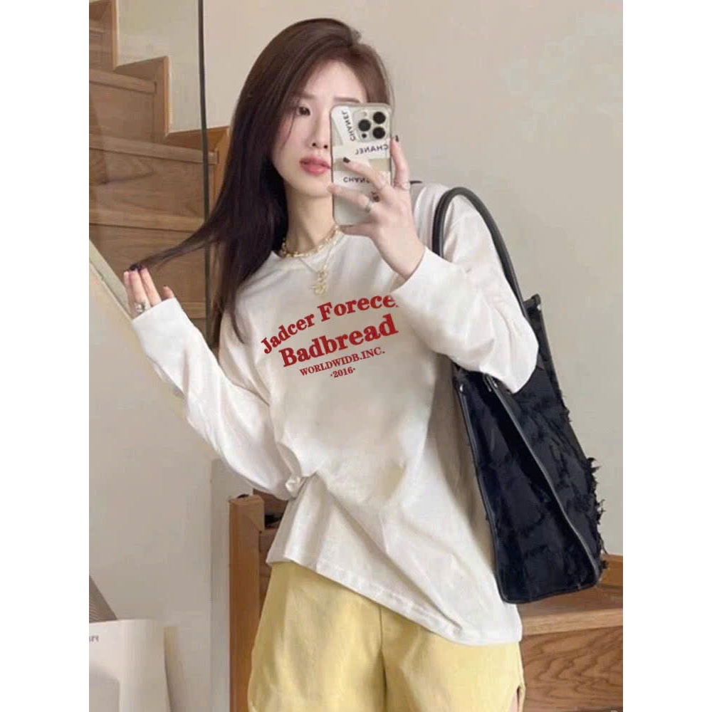 Áo thun nữ tay dài thun xượt JULY FASHION, Áo dài tay nữ in hình chất vải mềm mát chống nắng mùa hè