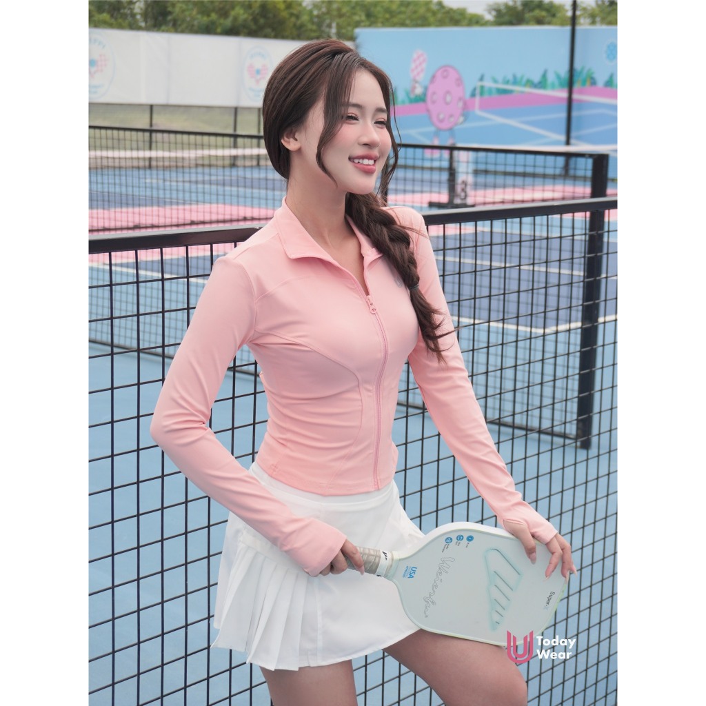 Ảnh Áo khoác croptop thể thao nữ Missy Today U Wear tay dài chống nắng tôn dáng ôm body hỗ trợ tập gym yoga 4