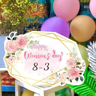 Baner Happy Women's Day 20-10 , 8-3 Bảng tên chúc mừng ngày phụ nữ Việt Nam chất liệu fomex 60cm  Yến Nhi Shop