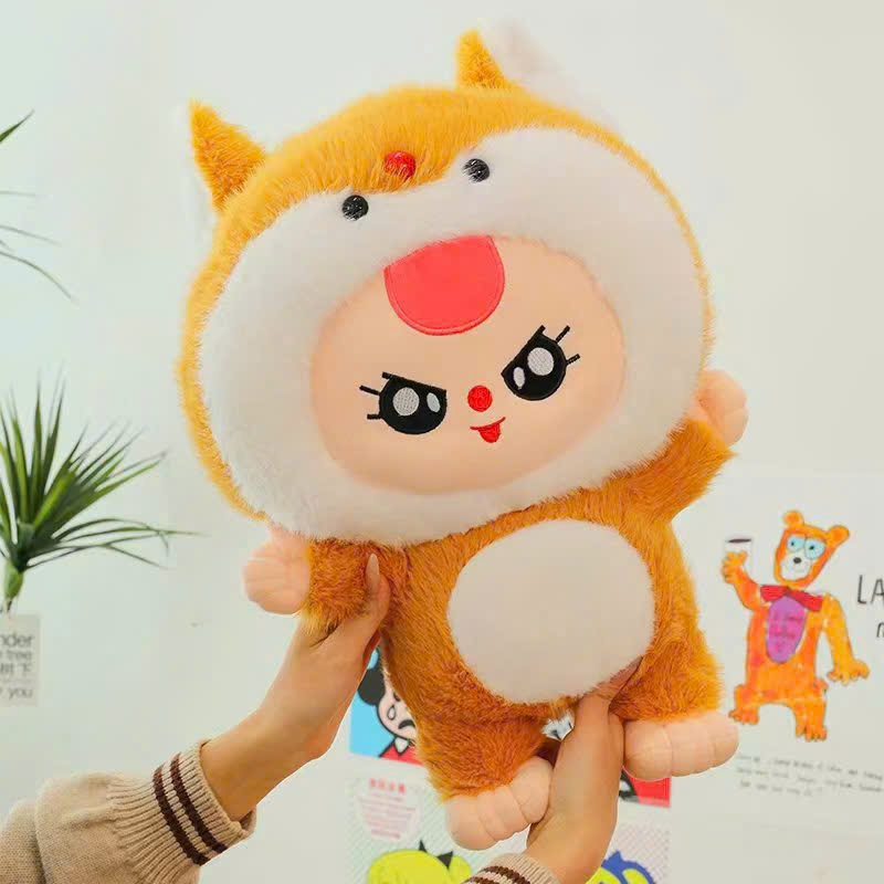 Gấu bông  bé ba  v3 động vật thù nhồi bông  bé ba  thỏ,cáo,gấu trúc chất liệu lông chồn kim cao cấp