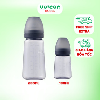 Bình Sữa PPSU Hàn Quốc Mother-K 180ml/280ml (Xanh /Kem/Họa tiết)