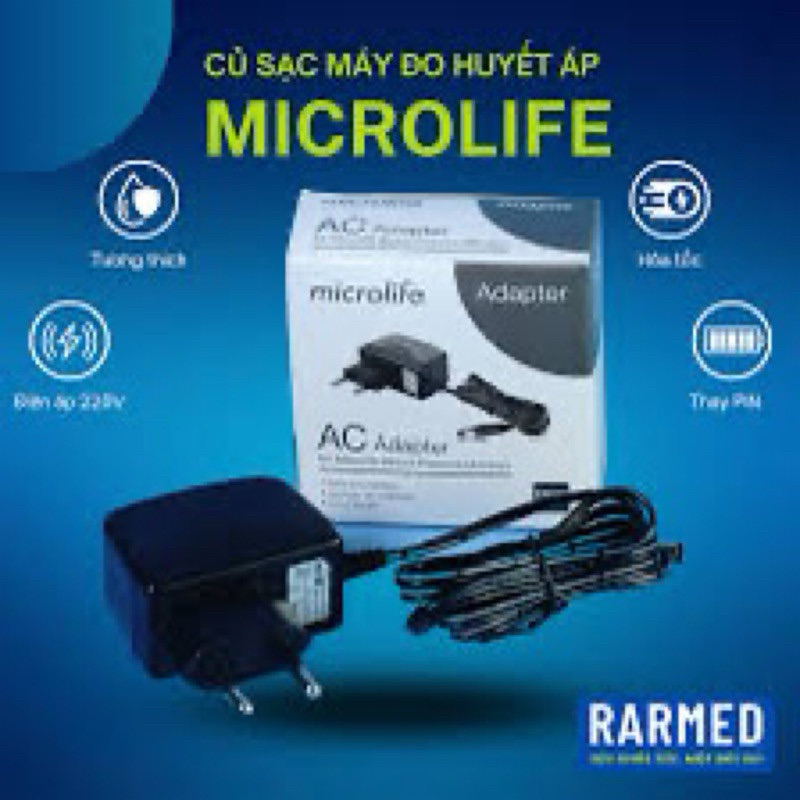 Cục Sạc Điện Máy Đo Huyết Áp Microlife, bộ đổi điện, cục biến điện