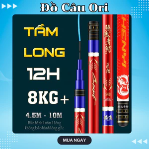 Cần câu đài Săn Hàng TẦM LONG 12H chất liệu carbon 46T nhiều lớp tặng kèm ngọn phụ