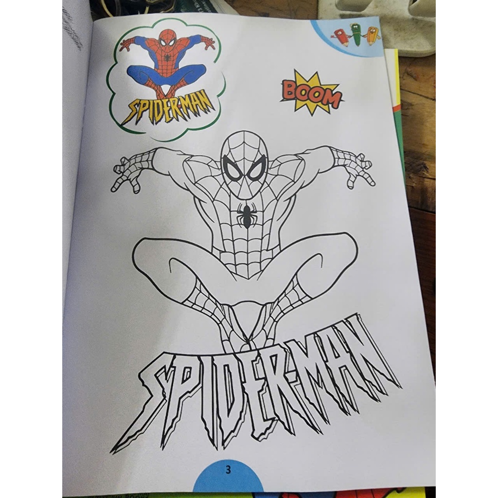 Ảnh sách - tô màu spider-man tặng kèm stickers spider man 3