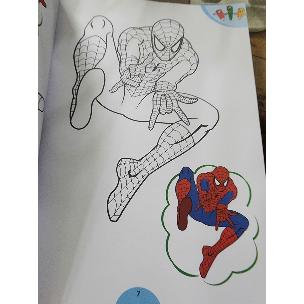 Ảnh sách - tô màu spider-man tặng kèm stickers spider man 1