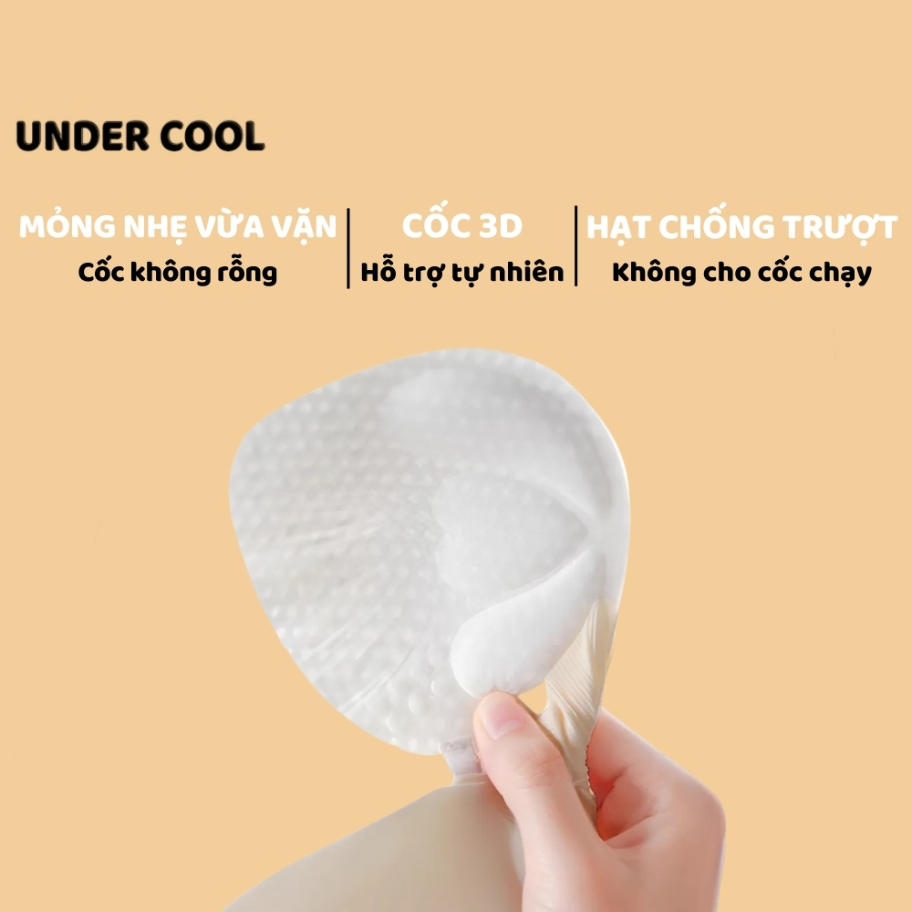 Áo Lót Nữ UNDERCOOL Siêu Nhẹ, Đệm 3cm, Không Gọng, Hở Lưng, Mỏng Mịn, Tàng Hình, Không Lộ Viền AL61