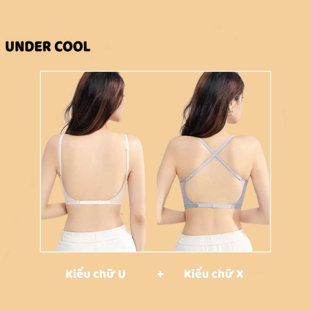 Áo Lót Nữ UNDERCOOL Siêu Nhẹ, Đệm 3cm, Không Gọng, Hở Lưng, Mỏng Mịn, Tàng Hình, Không Lộ Viền AL61