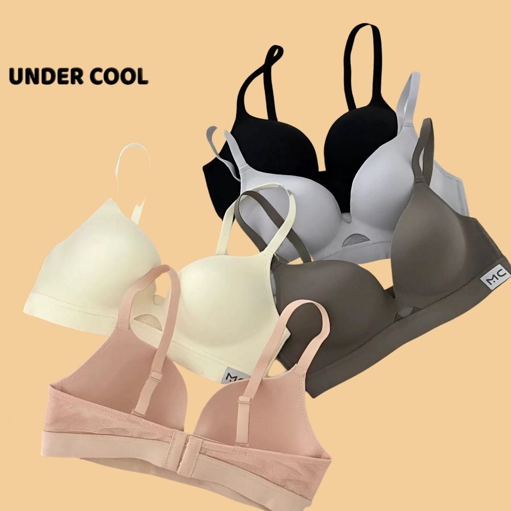 Áo Lót Nữ UNDERCOOL Vạt Thoáng Khí Đẩy Ngực Tự Nhiên V Sâu Gợi Cảm Họa Tiết MC Màu Hot Trend AL62