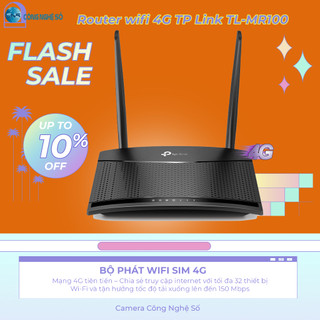 Bộ phát Wifi SIM 4G TL-MR100 - TP LINK Chính Hãng - Bảo Hành 24 Tháng - Lỗi đổi 1 đổi 1