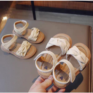 sandal bé gái đép quai hậu cho bé đi học da PU quai ngang nhún điệu công chúa đế chống trượt QCCC full hộp D37