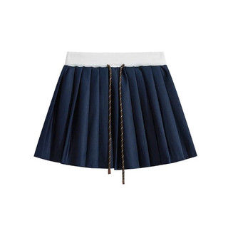 Chân váy xếp ly dáng ngắn cạp chun màu xanh than basic hottrend hàng cao cấp DELIZ CV31