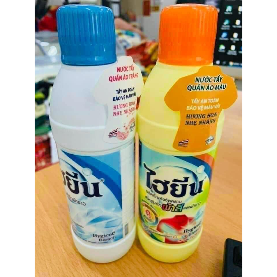 LỌ 250ML TẨY TRẮNG QUẦN ÁO MÀU, QUẦN ÁO TRẮNG HYGIENE THÁI LAN SIÊU SẠCH