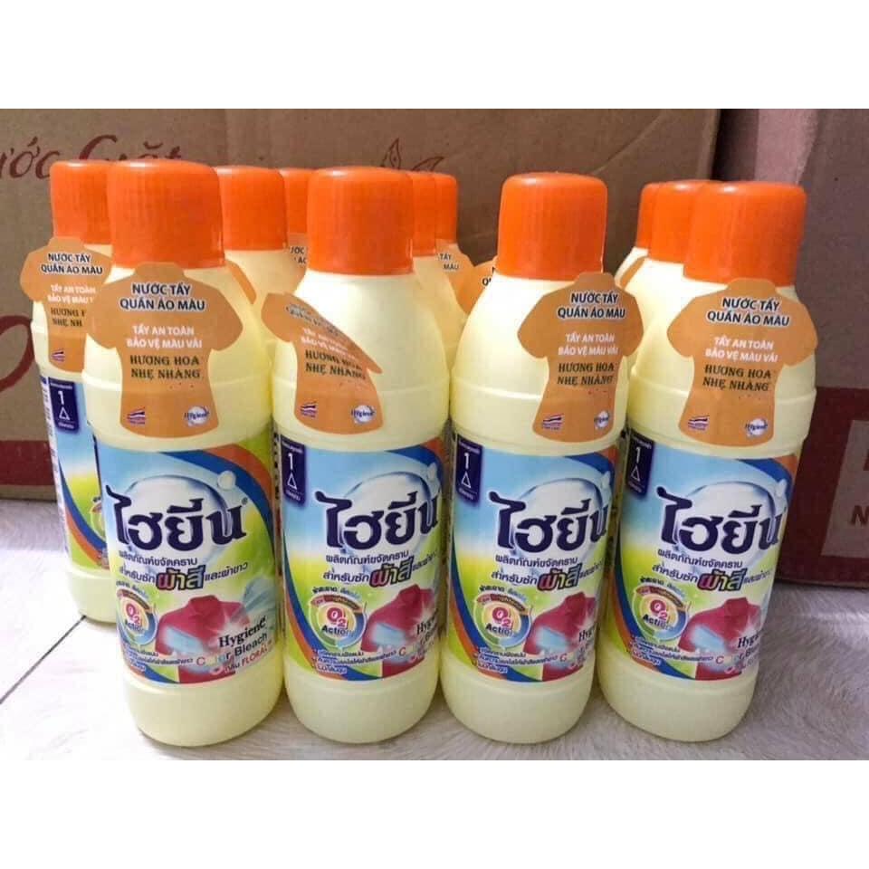 LỌ 250ML TẨY TRẮNG QUẦN ÁO MÀU, QUẦN ÁO TRẮNG HYGIENE THÁI LAN SIÊU SẠCH
