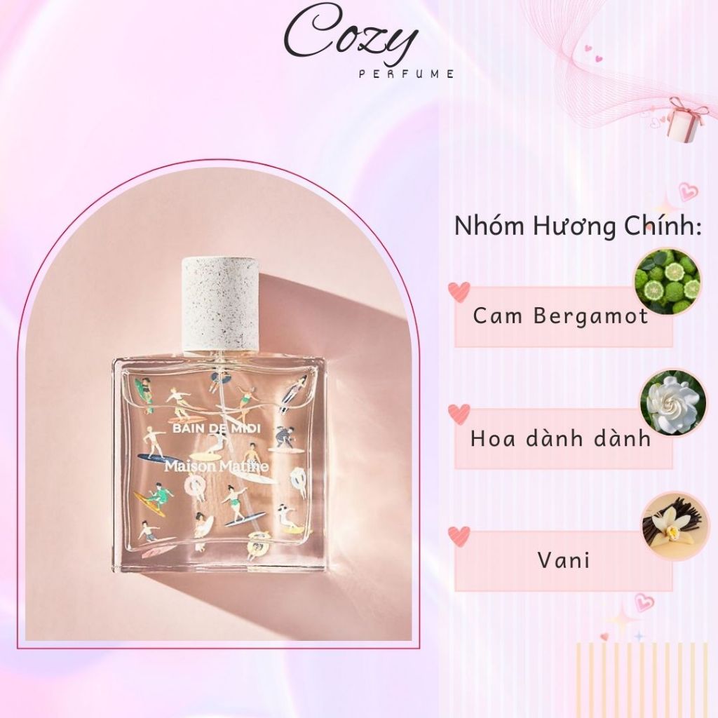 Nước hoa unisex Maison Matine Bain De Midi Chiết 5ml/10ml Hương thơm Thanh lịch - Cozy Perfume
