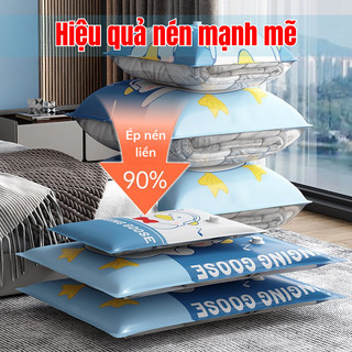Túi hút chân không ga gối đựng quần áo Bunnies nhiều size lưa chọn sắp xếp phòng ngủ gia dụng xếp gọn đồ vali