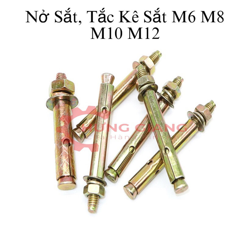 10 Nở Sắt, Tắc Kê Sắt Đủ Cỡ M6 M8 M10 M12