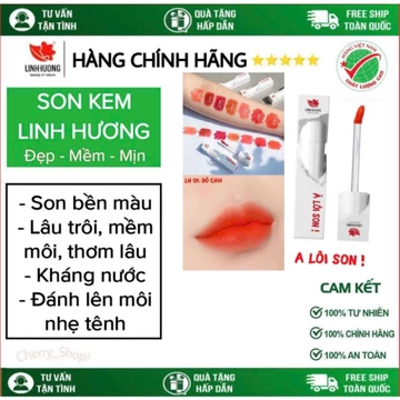 Son Kem Linh Hương, Son Kem À LÔI SON Linh Hương, son dưỡng môi mềm mịn, kháng nước, thơm lâu [Hàng chính hãng]