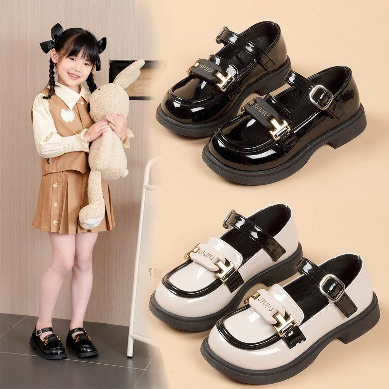 giày búp bê bé gái giày bệt cho bé kiểu dáng hàn quốc da PU êm chân QCCC full hộp size đại A60 b60 ( ảnh thật )