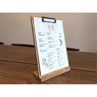 menu gỗ, bảng gỗ kẹp menu, standee menu , menu gỗ để bàn, thực đơn a5, a4, a3
