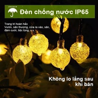 OOKAS Dây đèn led trang trí năng lượng mặt trời，Bóng pha lê năng lượng mặt trời chống nước