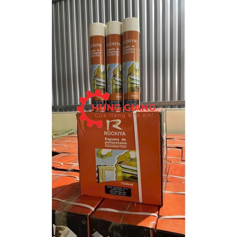 KEO BỌT NỞ Rockiya chai 750ml tỷ lệ tạo bọt cao, siêu trắng, nhanh khô